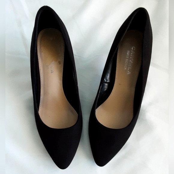Kurt Geiger Carvela Black Suede heeled shoes - Picture 1 of 5